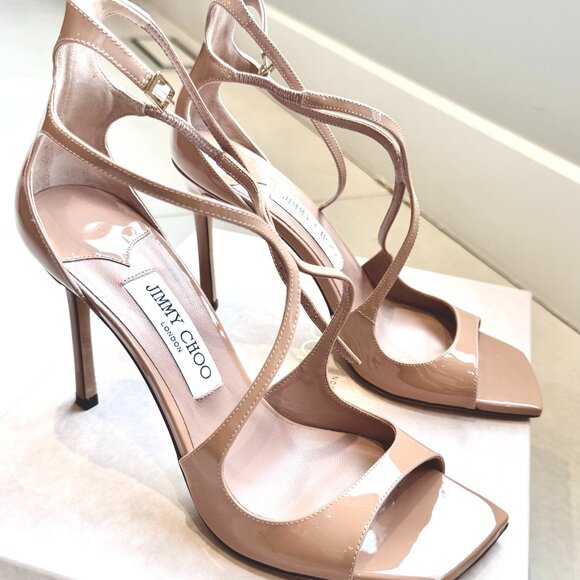 Jimmy Choo Azia Ankle-Strapped Sandals 95mm - Picture 1 of 3